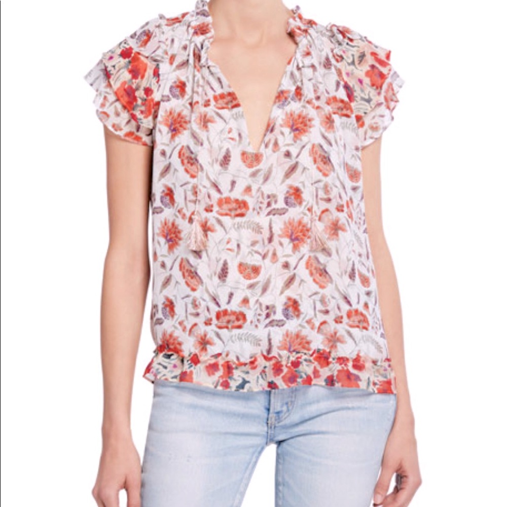 Misa Los Angeles, floral short sleeve top! Brand new🌺